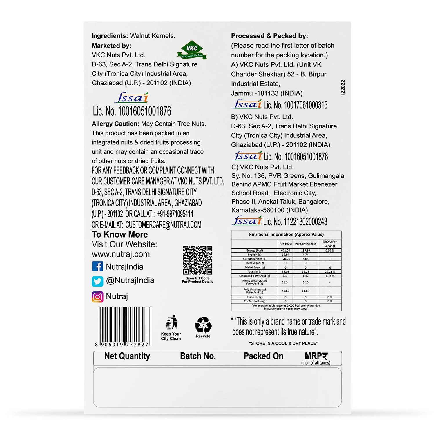 Nutraj Classic Kashmiri Walnut Kernel 250gm - Image 4