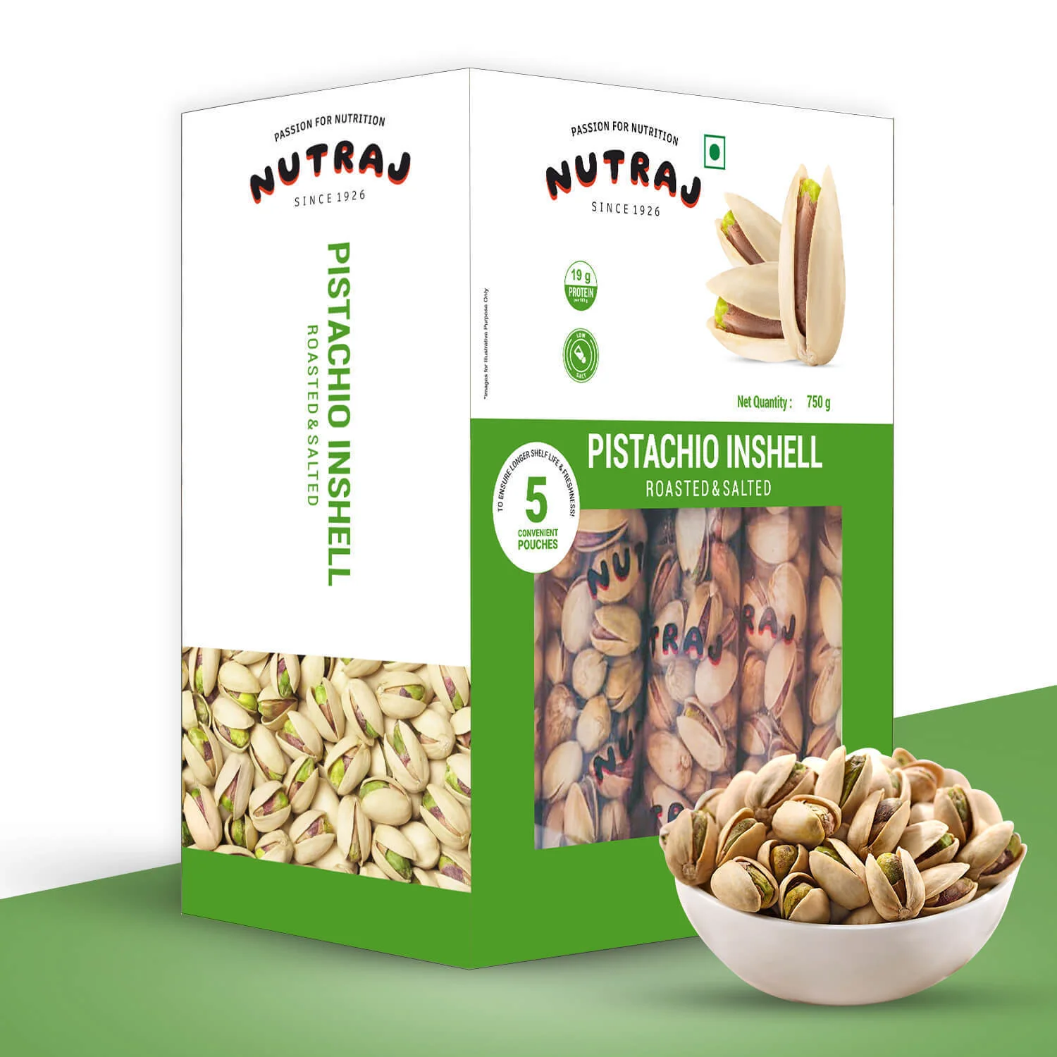 Nutraj California Pista Inshell Roasted and Salted 750gm - Image 3