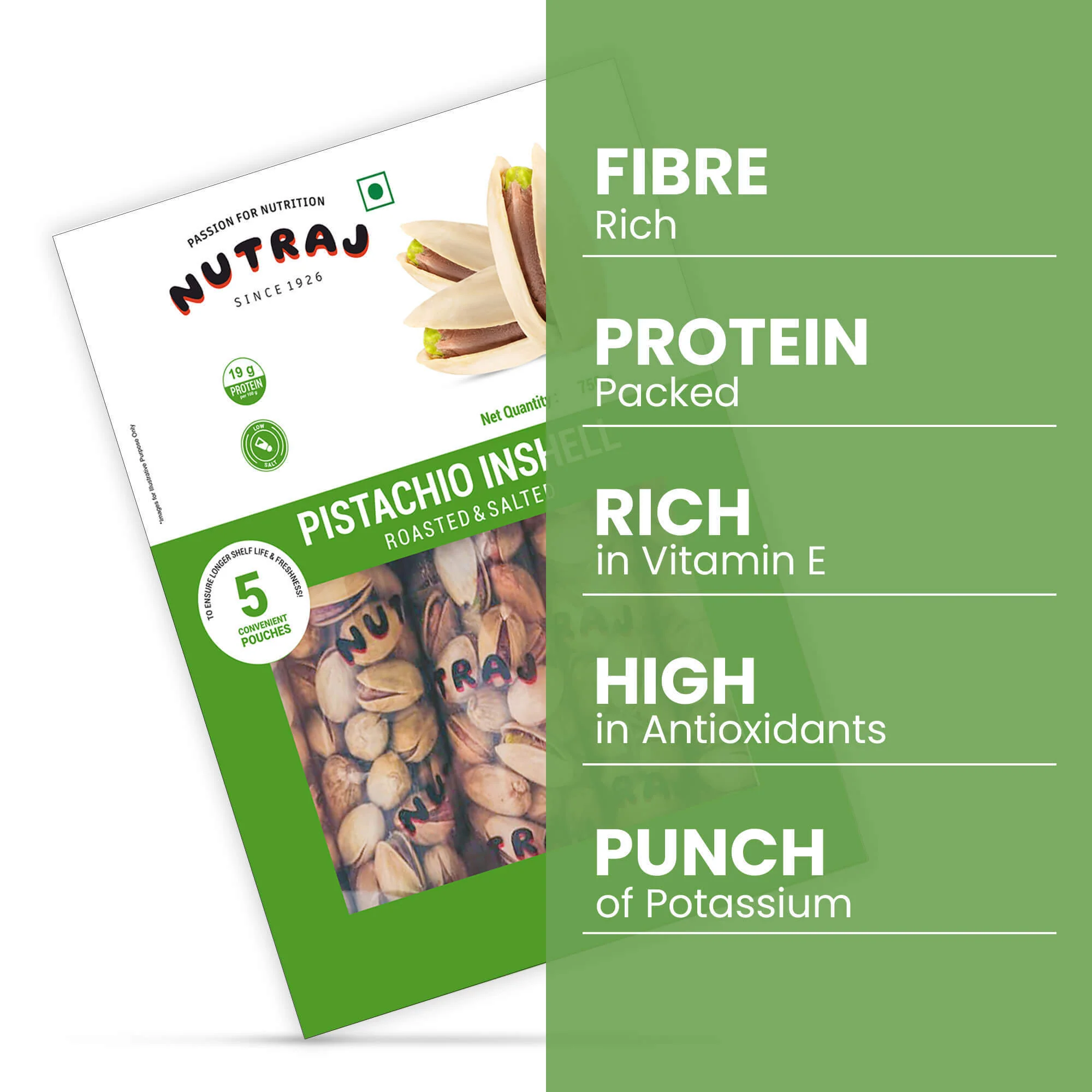 Nutraj California Pista Inshell Roasted and Salted 750gm - Image 4