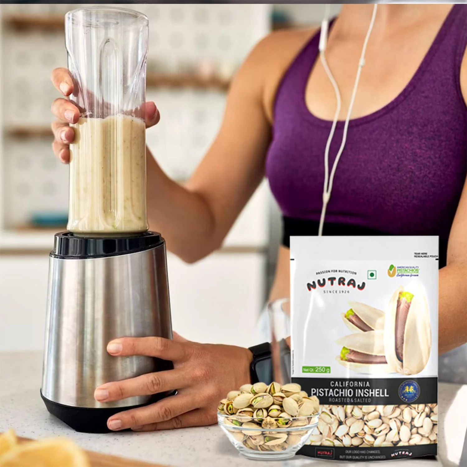 Nutraj California Roasted & Salted Pistachios Inshell (Pista) 250gm - Image 9