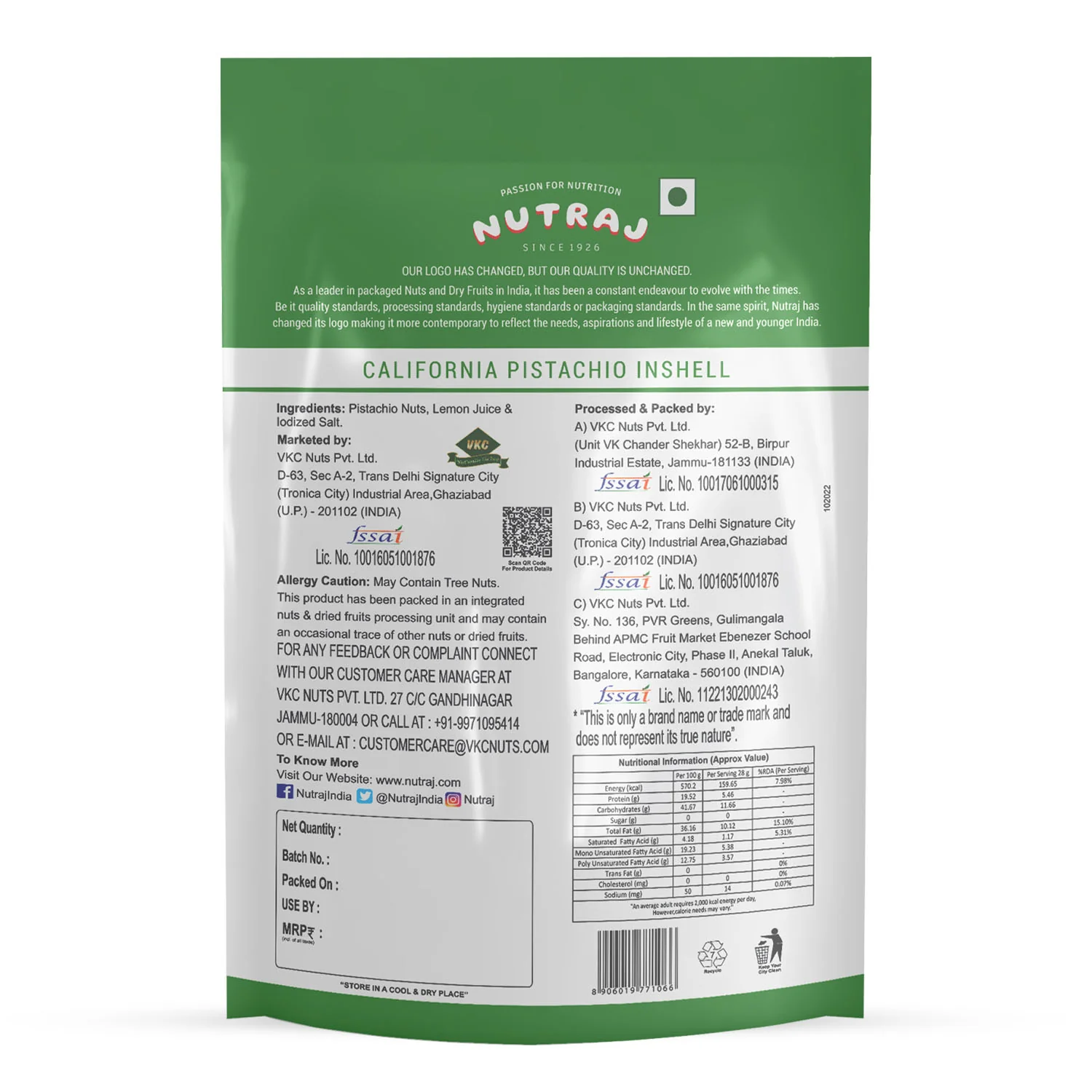 Nutraj California Roasted & Salted Pistachios Inshell (Pista) 200gm - Image 3