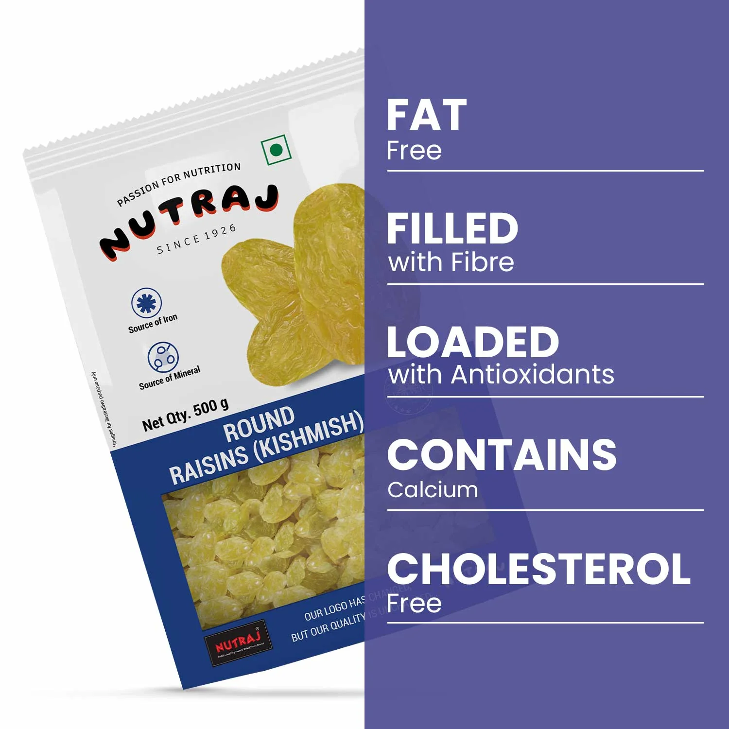Nutraj Cashews 500g & Raisins 500g (Kaju - Kishmish) - 1kg Combo - Image 4