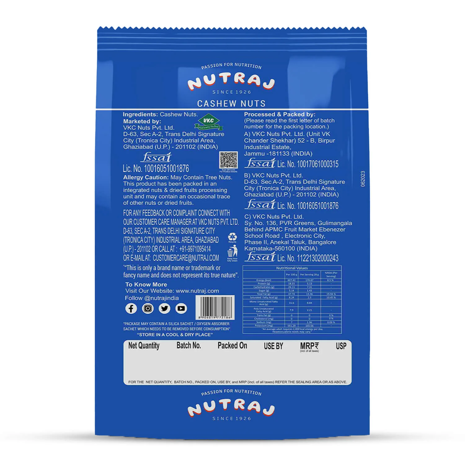 Nutraj Cashews 500g & Raisins 500g (Kaju - Kishmish) - 1kg Combo - Image 8