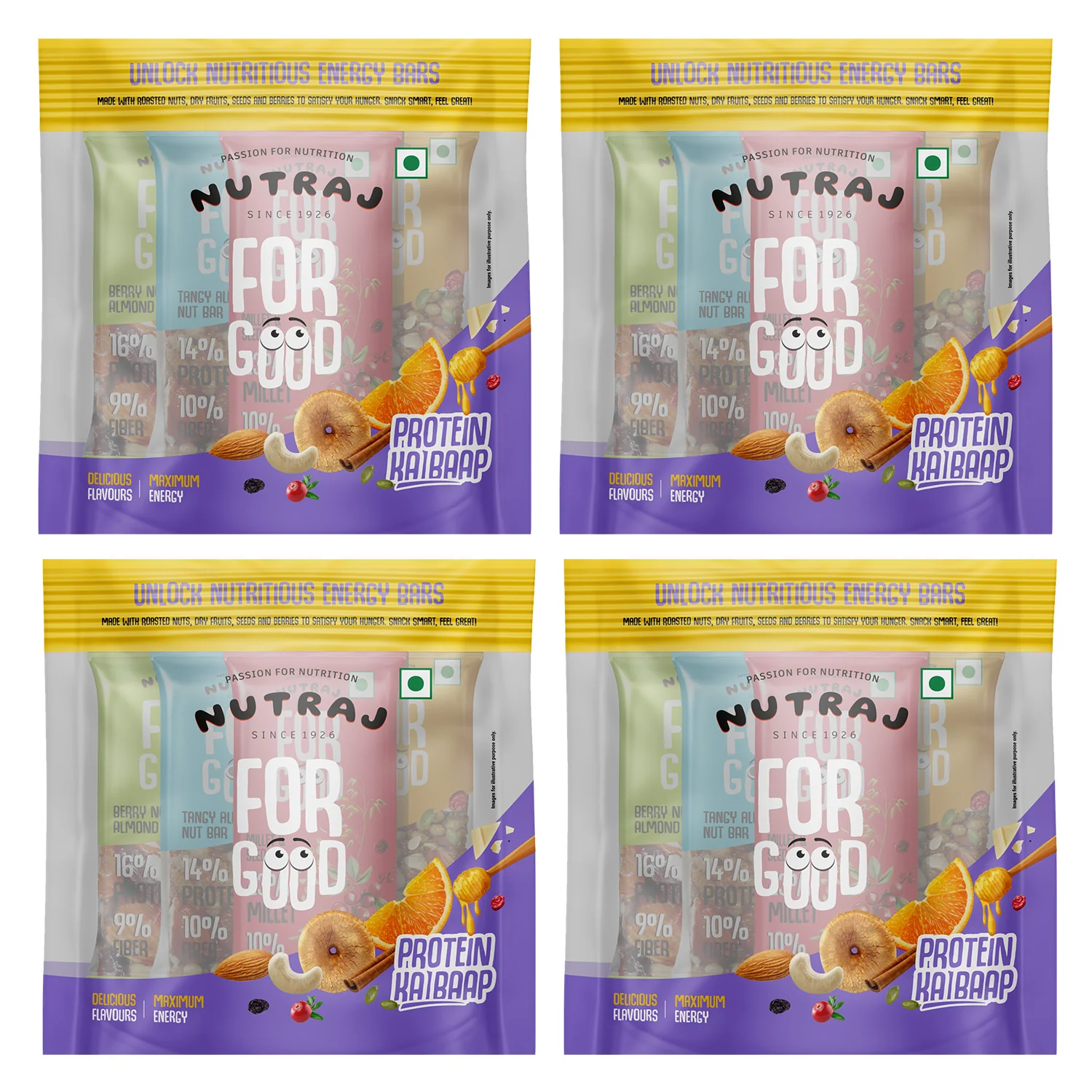 Nutraj For Good Daily Nutrition Protein Energy Nut Bar 100g (25g x 4 Bars) - Image 11