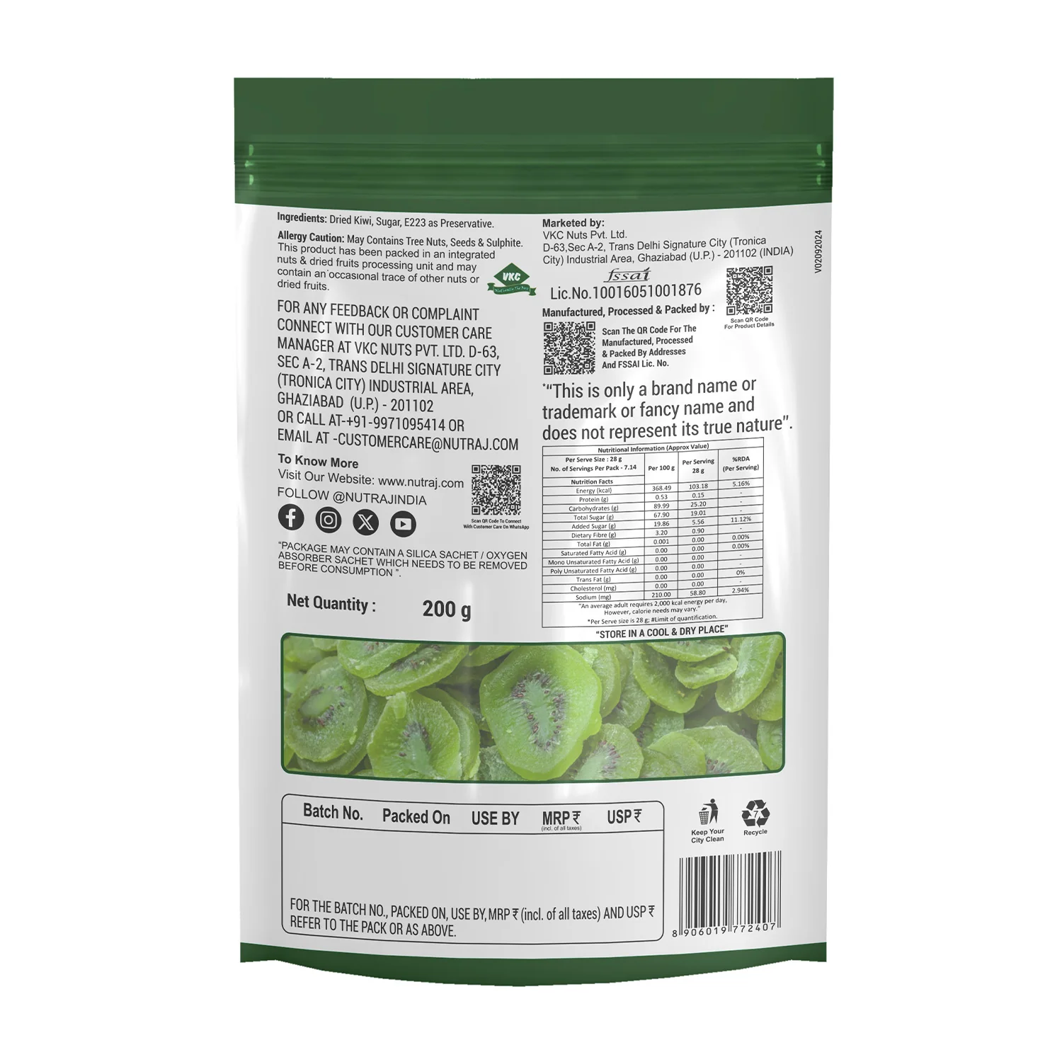 Nutraj Premium Dried Kiwi Slices 200gm - Image 6