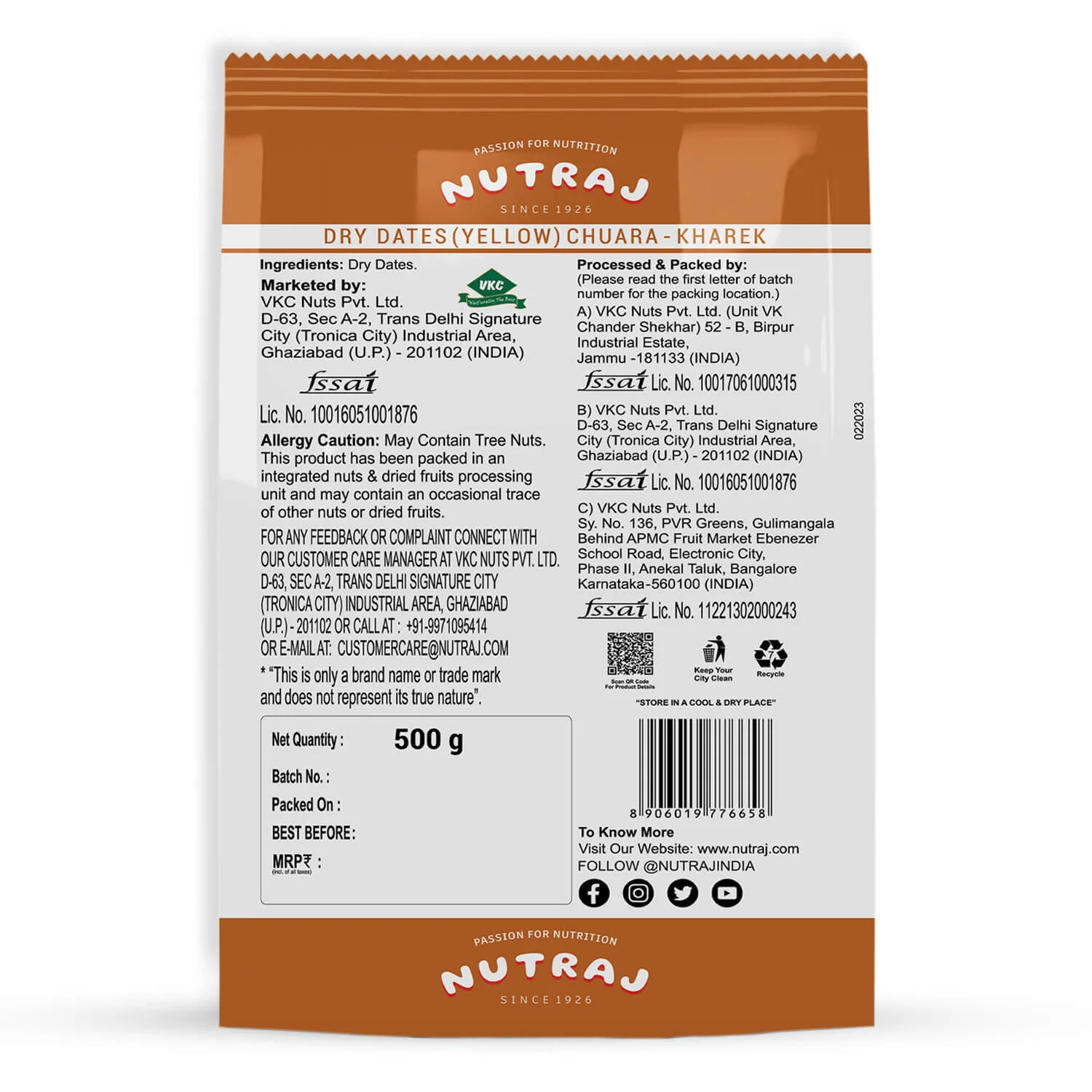 Nutraj Dry Dates Chuara 500gm - Image 4