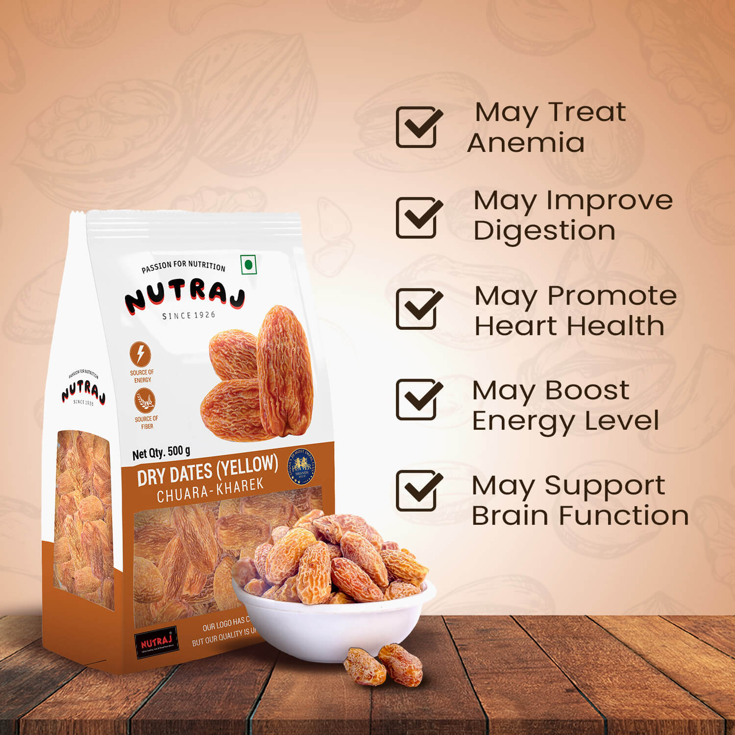 Nutraj Dry Dates Chuara 500gm - Image 7