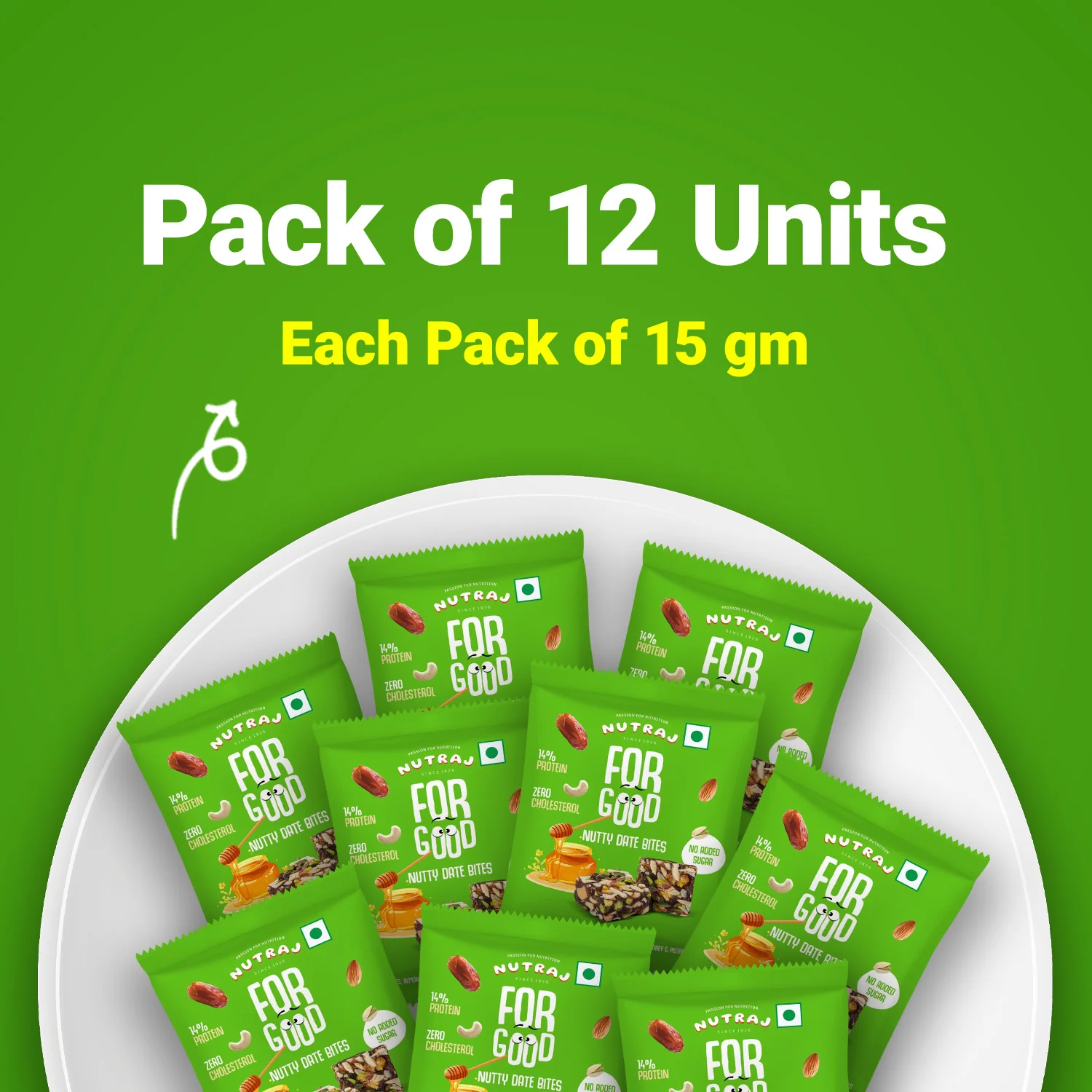Nutraj For Good Nutty Date Bites 180g (15g x 12 Pieces) - Image 5