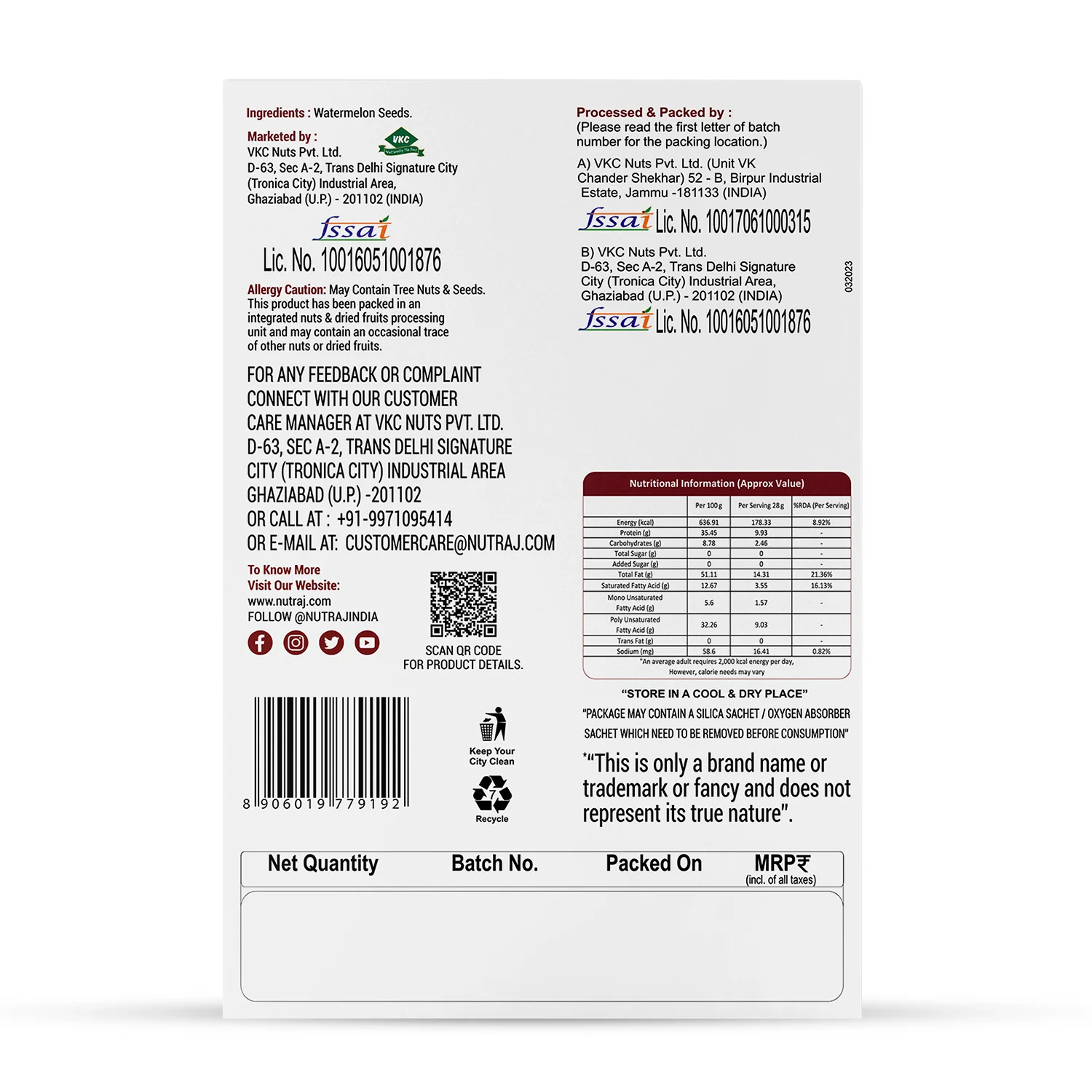 Nutraj Kitchen Essential Watermelon Seeds 200gm - Image 4