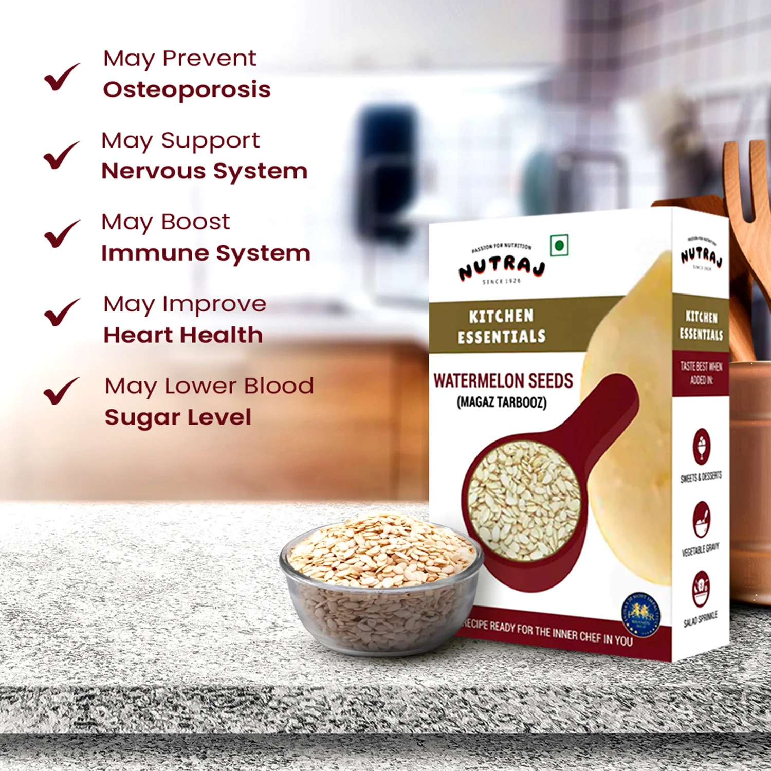 Nutraj Kitchen Essential Watermelon Seeds 200gm - Image 7
