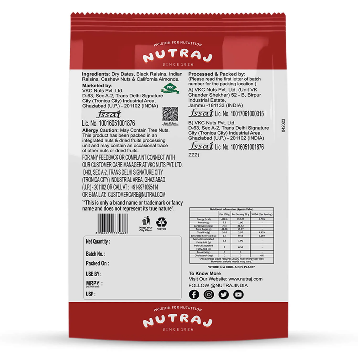 Panchmeva (पंचमेवा) Nutraj Mix Dry Fruits Panchmeva 500gm - Image 4