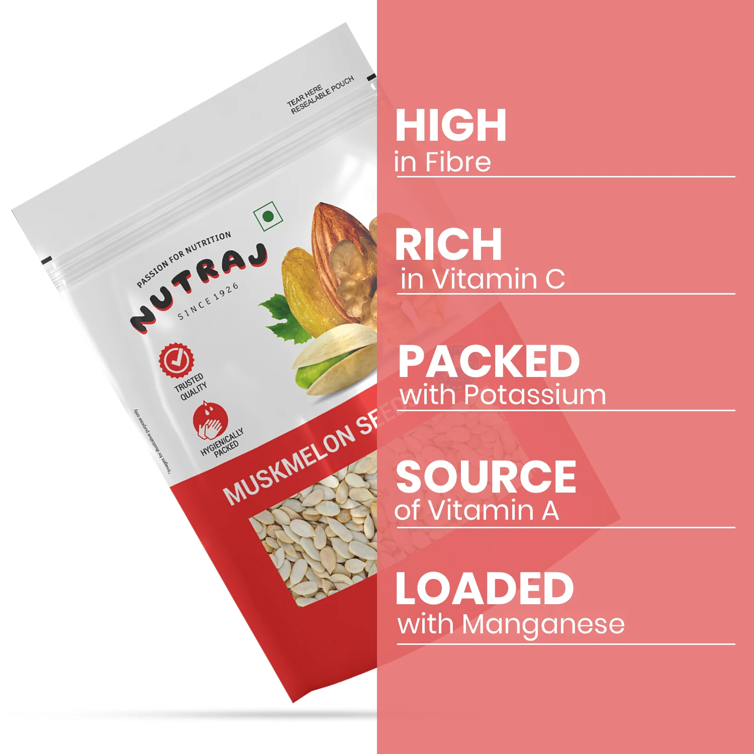 Nutraj Premium Raw Musk Melon Seeds (Kharbuja Seeds) 200gm - Image 7