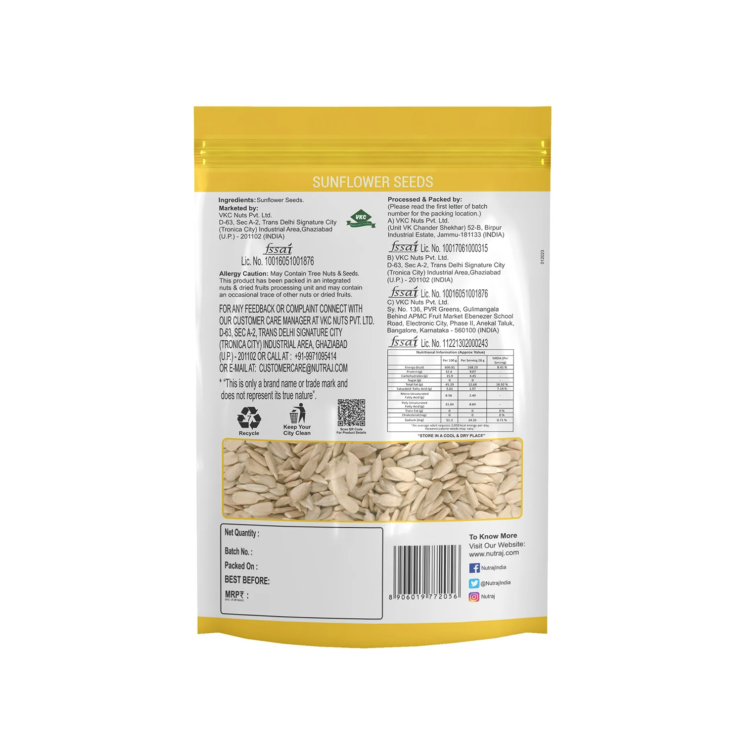Nutraj Premium Raw Sunflower Seeds (Surajmukhi Seeds) 200gm - Image 4