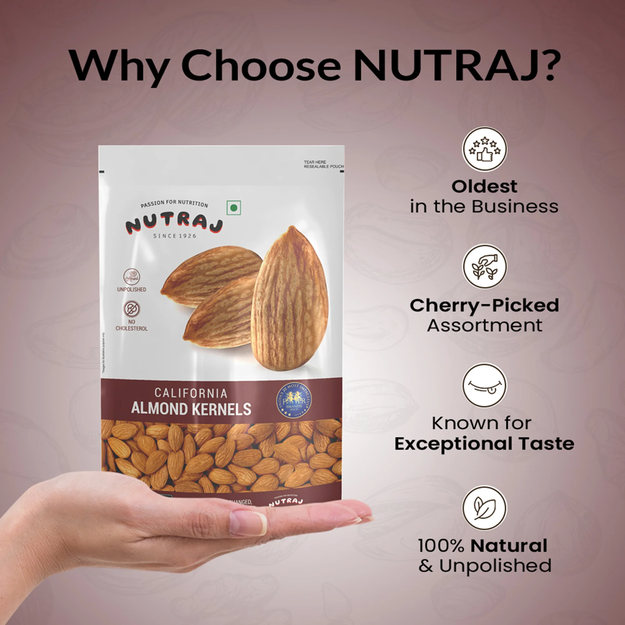 Nutraj Super Saver Pack 750g - Almonds, Cashews, Raisins (250gm Each) - Image 3
