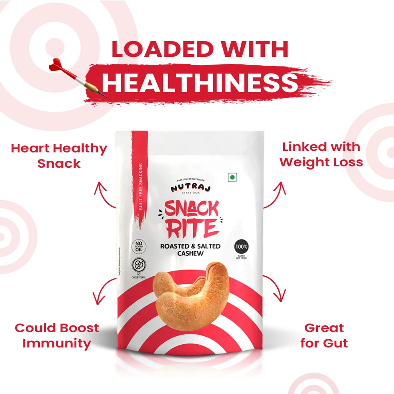 Nutraj Snackrite Roasted and Salted Cashew 150gm - Image 7