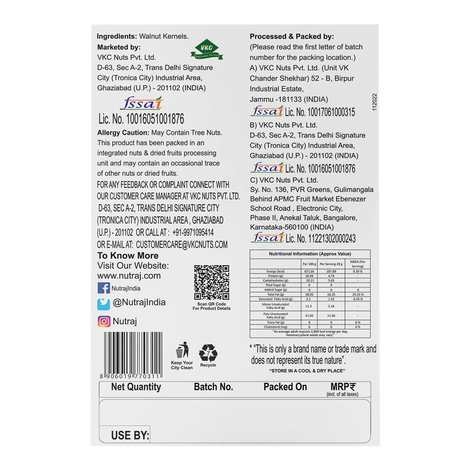 Nutraj Special Walnut Kernels 250gm - Image 5
