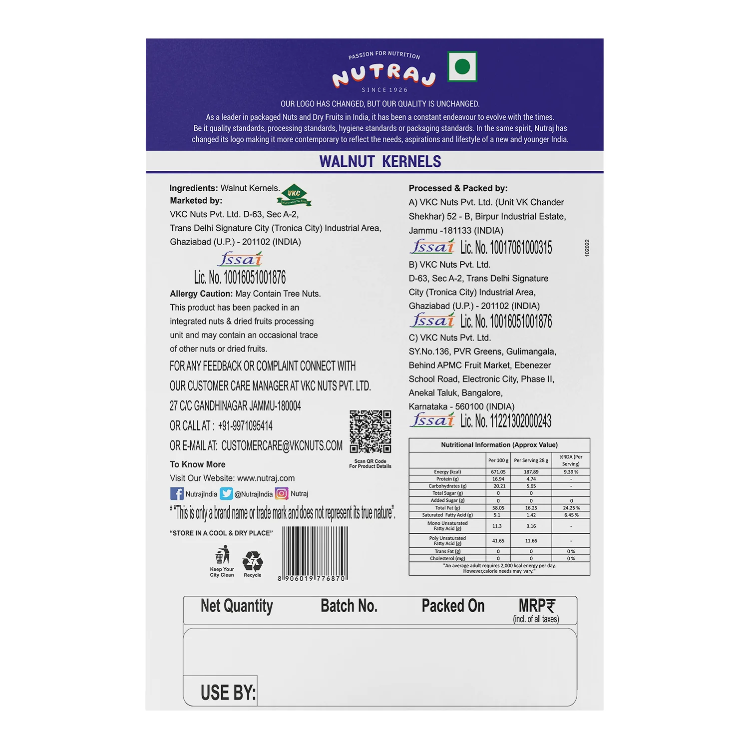 Nutraj Walnut Kernel 500gm - Image 5