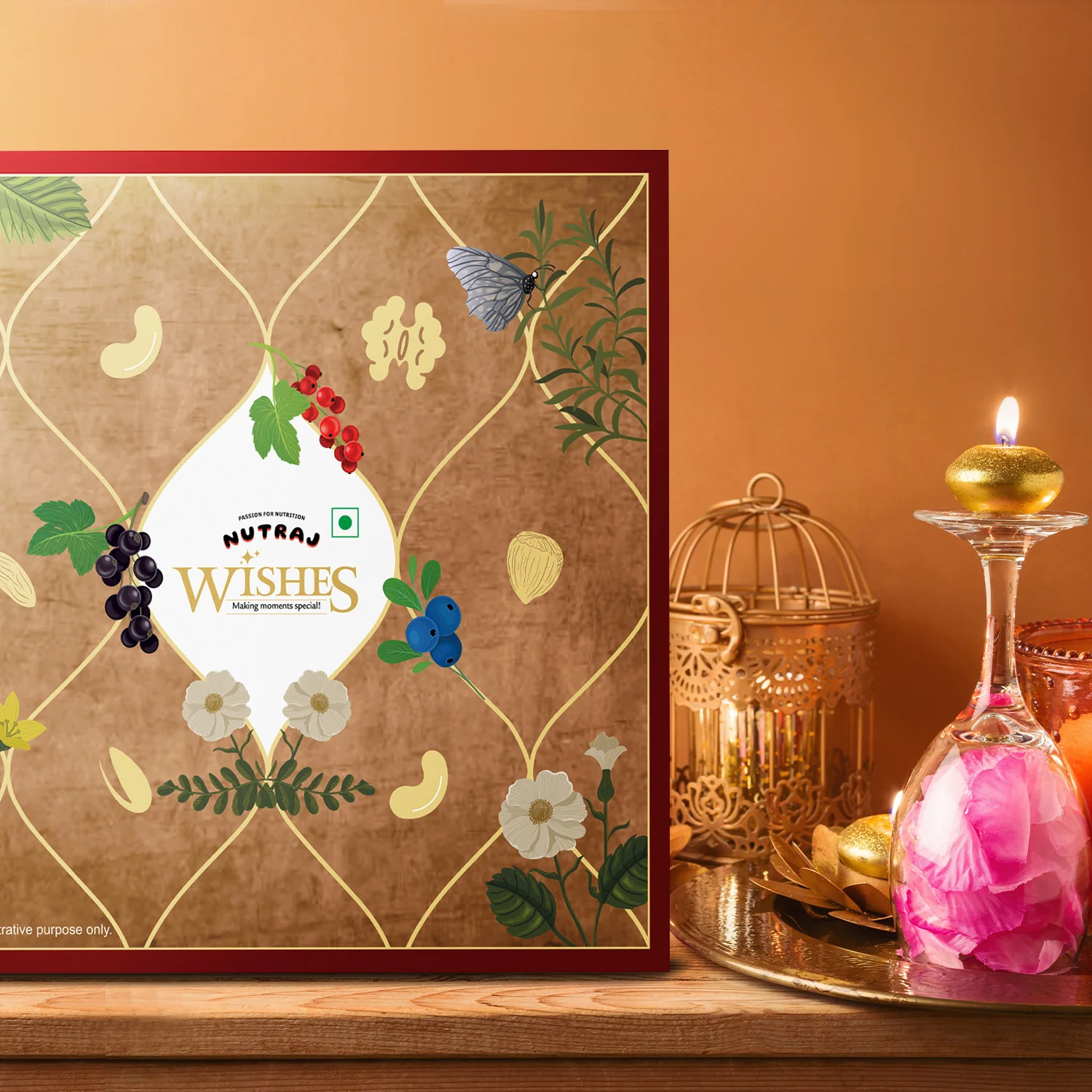 Nutraj Wishes Tradition & Treats 600g Diwali Gift Box | GB-159 - Image 4