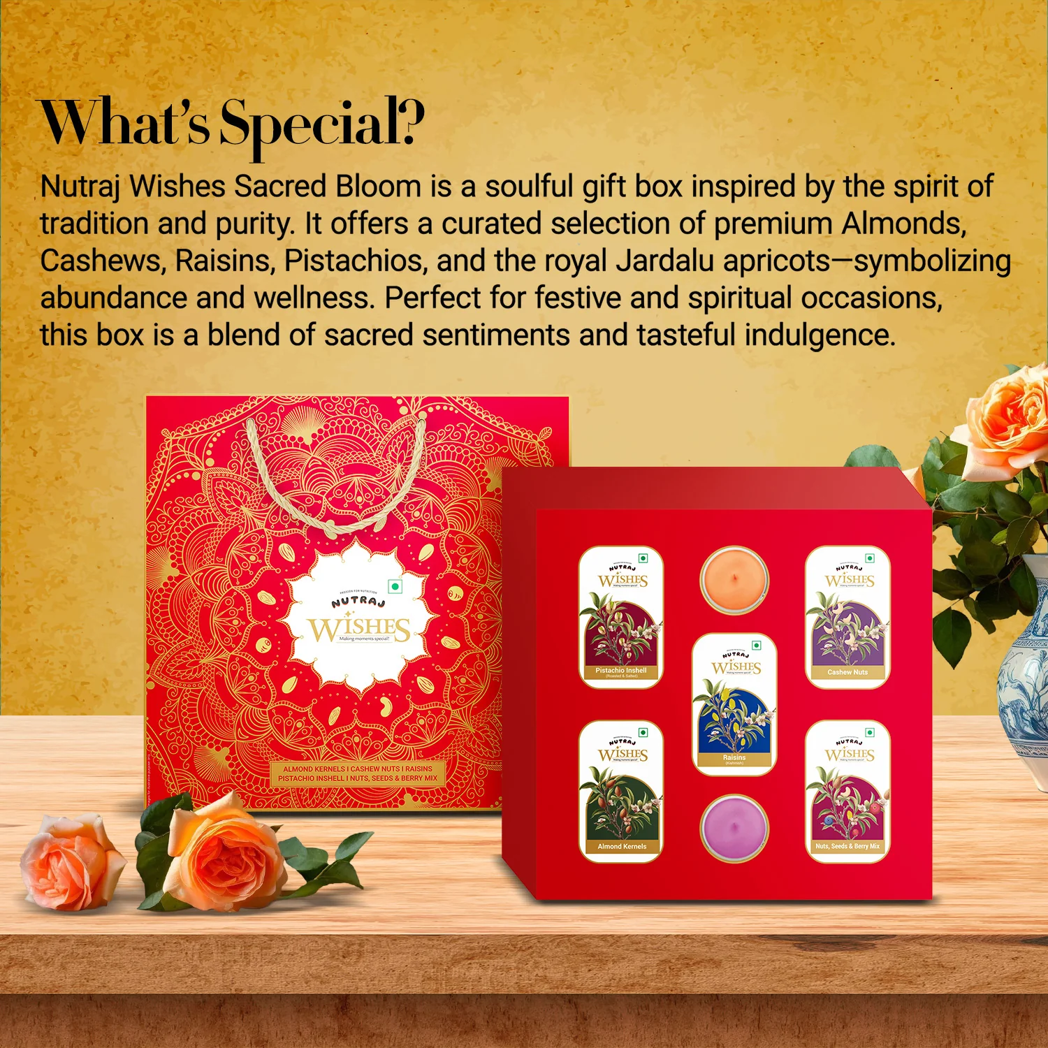 Nutraj Wishes Healthy Bloom 800g Diwali Gift Hamper | GB-80 - Image 3