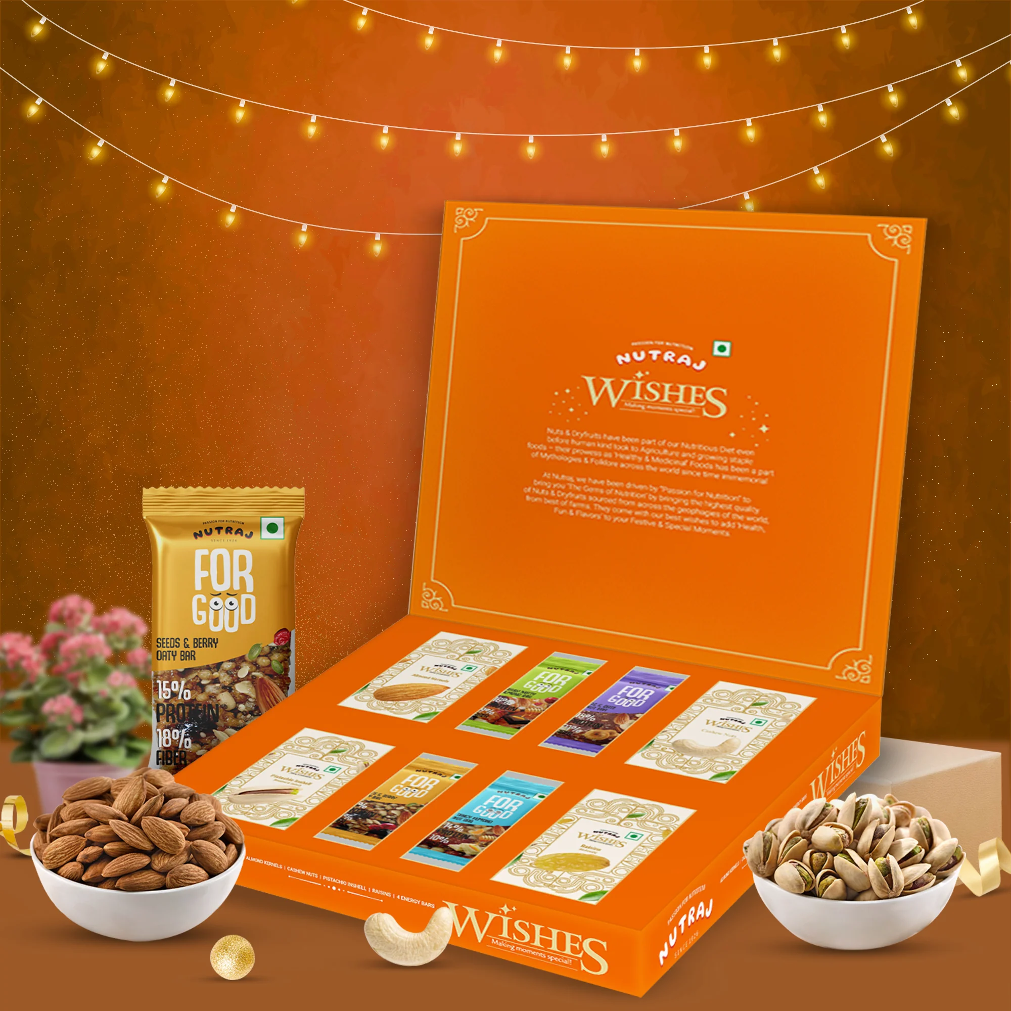 Nutraj Wishes Healthy Goodness Diwali Gift Box 500g | GB - 87 - Image 8