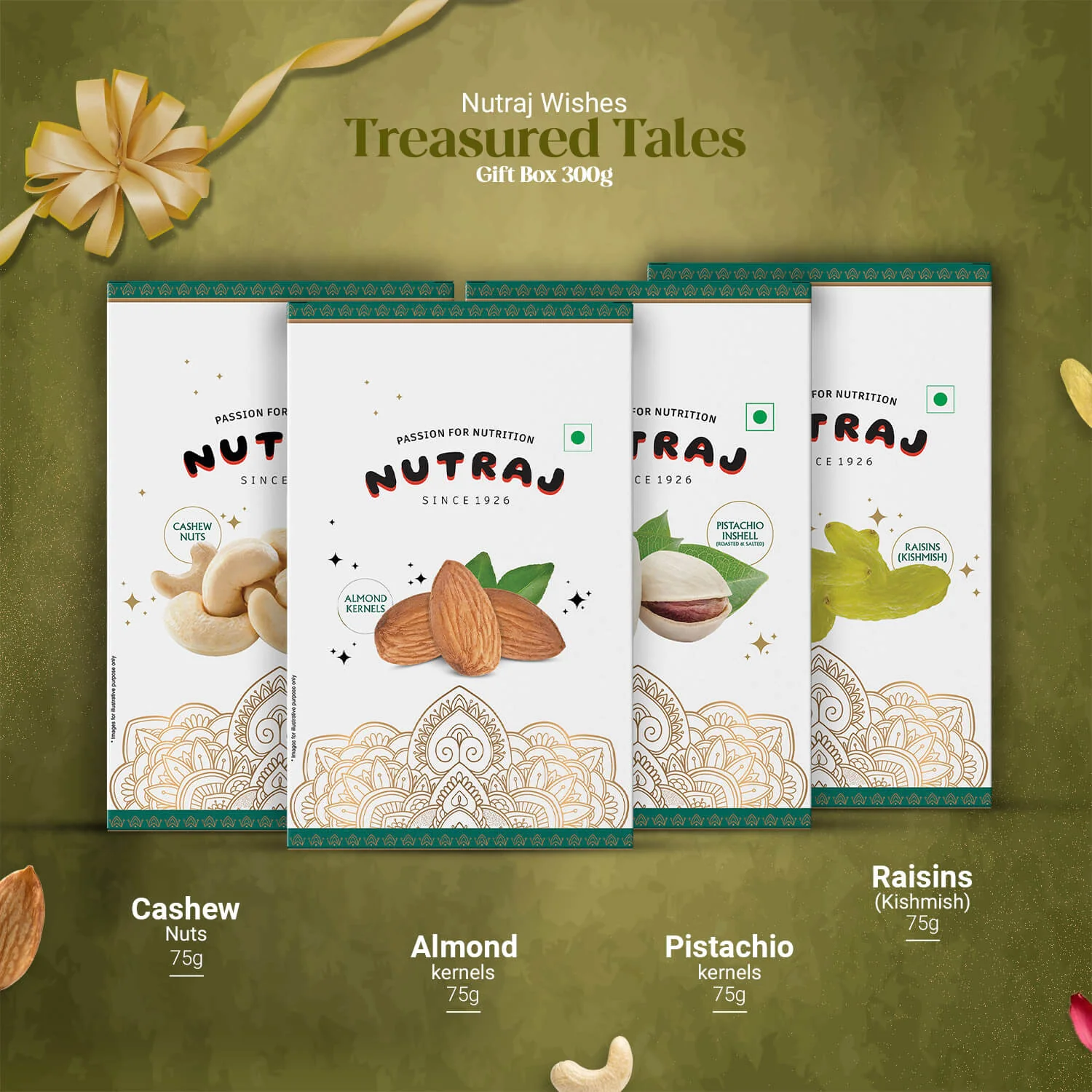 Nutraj Wishes Treasured Tales Gift Box 300g Diwali Gift Box | GB-84 - Image 4